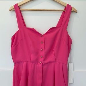 Line & Dot Neon Pink Jumpsuit